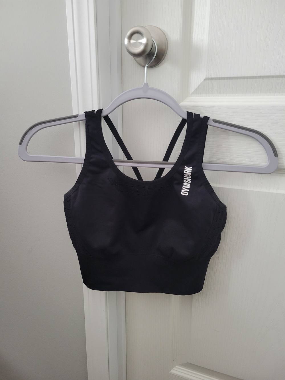 Gymshark Black Strappy Longline Sports Bra